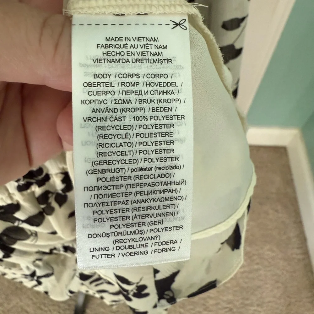 Ralph Lauren Floral Ruffle Trim Dress - 18 - Black and White - Picture 6 of 6